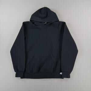 Vintage Y2K‎ Russell Athletic Black Hoodie Youth Size XL Streetwear Pullover